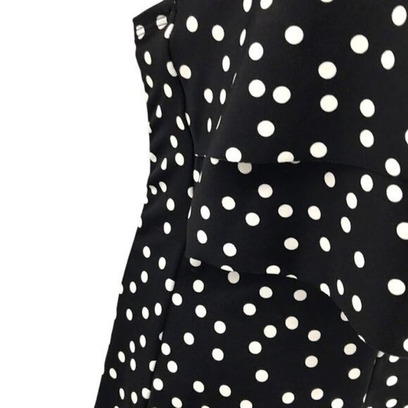 Aqua Green Black & white halter polka dot Tankini Top Size 8 New - Picture 11 of 13